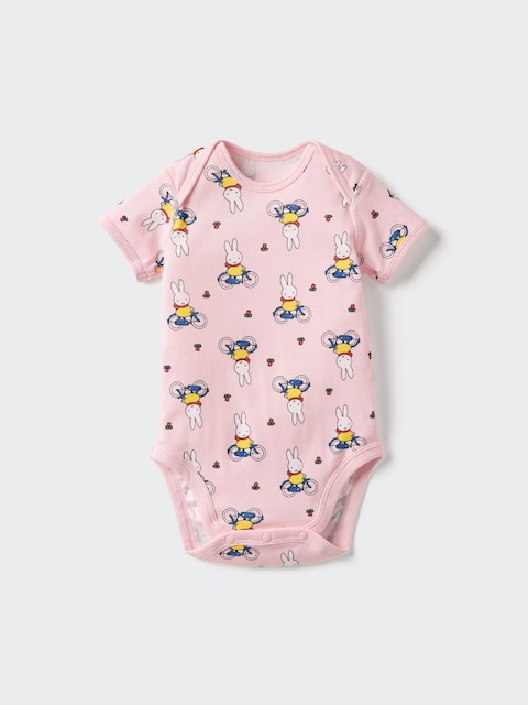 Uniqlo Lyserød - The Picture Book Collection Ut Bodysuit (Miffy) - 6-12 Months (70Cm)