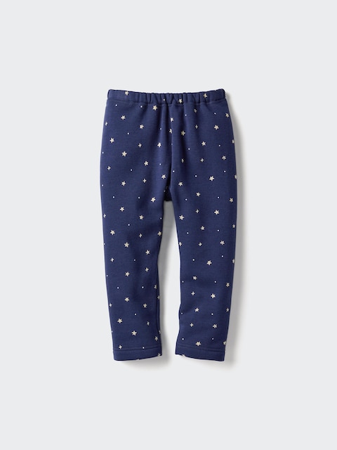 Uniqlo Navy - Fleece Legging (Print) - 3-4 Jaar (110Cm)