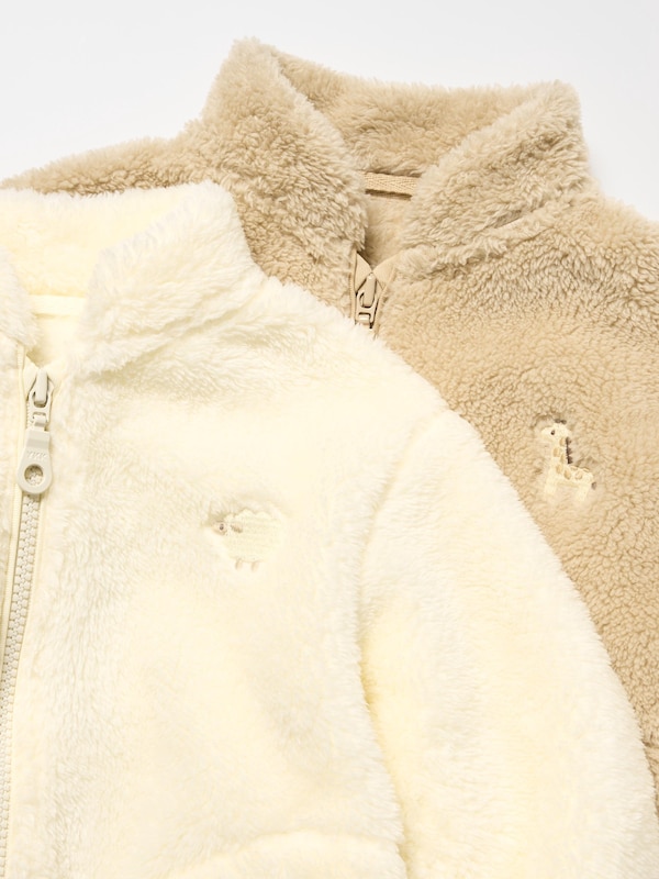Baby Fluffy Yarn Fleece Full-Zip Jacket