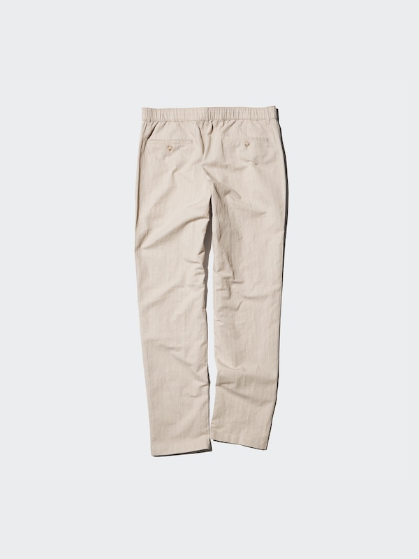 Linen Blend Relaxed Trousers (Stripe, Longer)