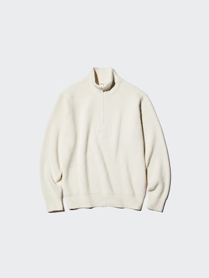 Pull à col zippé en maille soufflée Yarn™