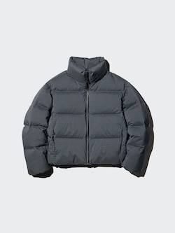 Seamless Down Short Jacket | Checked