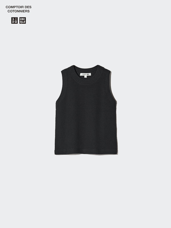Cotton Popcorn Short Jumper (Sleeveless)