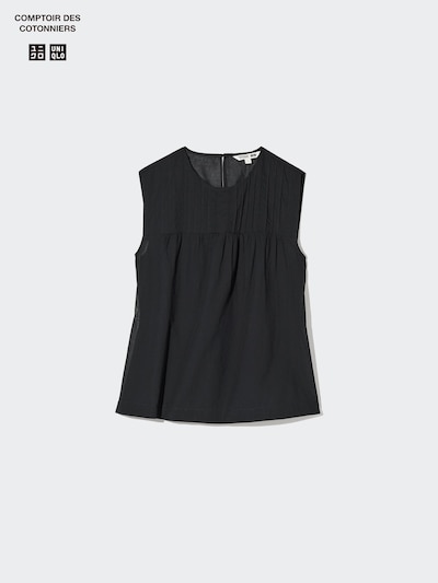 Cotton Sheer Blouse | Sleeveless