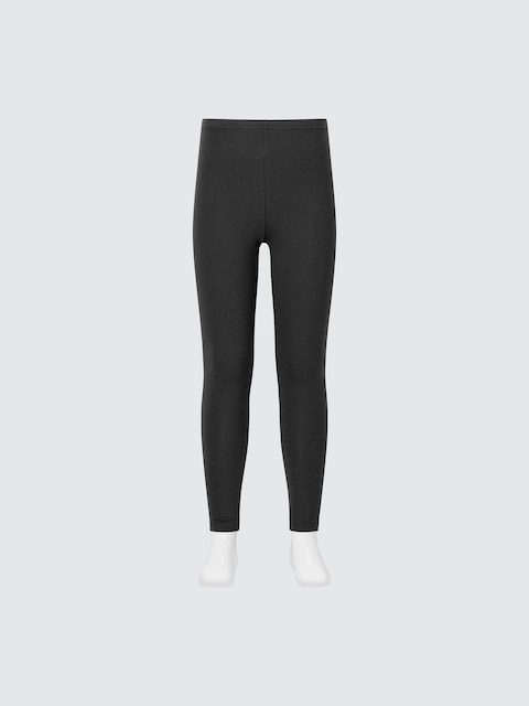 Uniqlo - Heattech Extracálido Leggings Térmicos Algodón - 9-10 Años (140Cm) Negro Unisex Niño