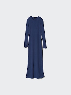 Merino Blend Ribbed Knit Dress