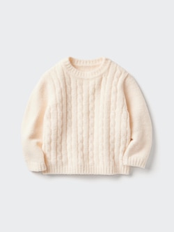 SOUFFLÉ YARN WASHABLE CREW NECK SWEATER