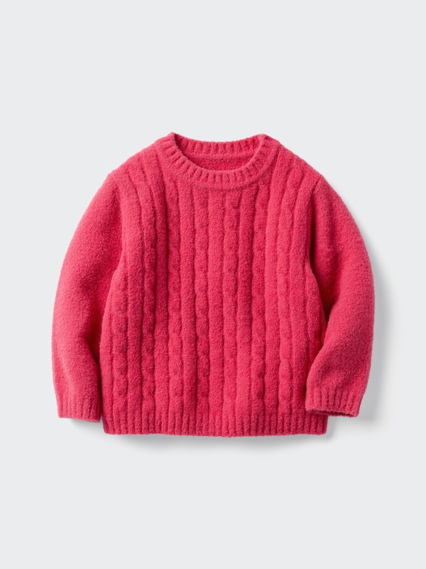 Toddler Soufflé Yarn Crew Neck Jumper (Machine Washable)