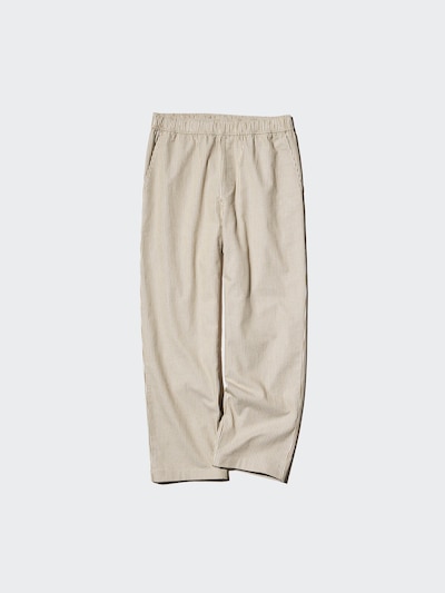 Cotton Relaxed Ankle Pants | Hickory Striped