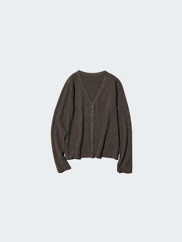 Cardigan en maille côtelée (Lavable en machine)