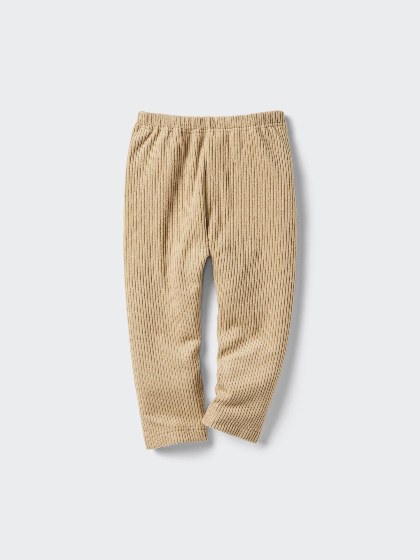 Леггинсы Uniqlo Fleece Leggings Corduroy Like для малышей, цвет: Бежевый — фото 1
