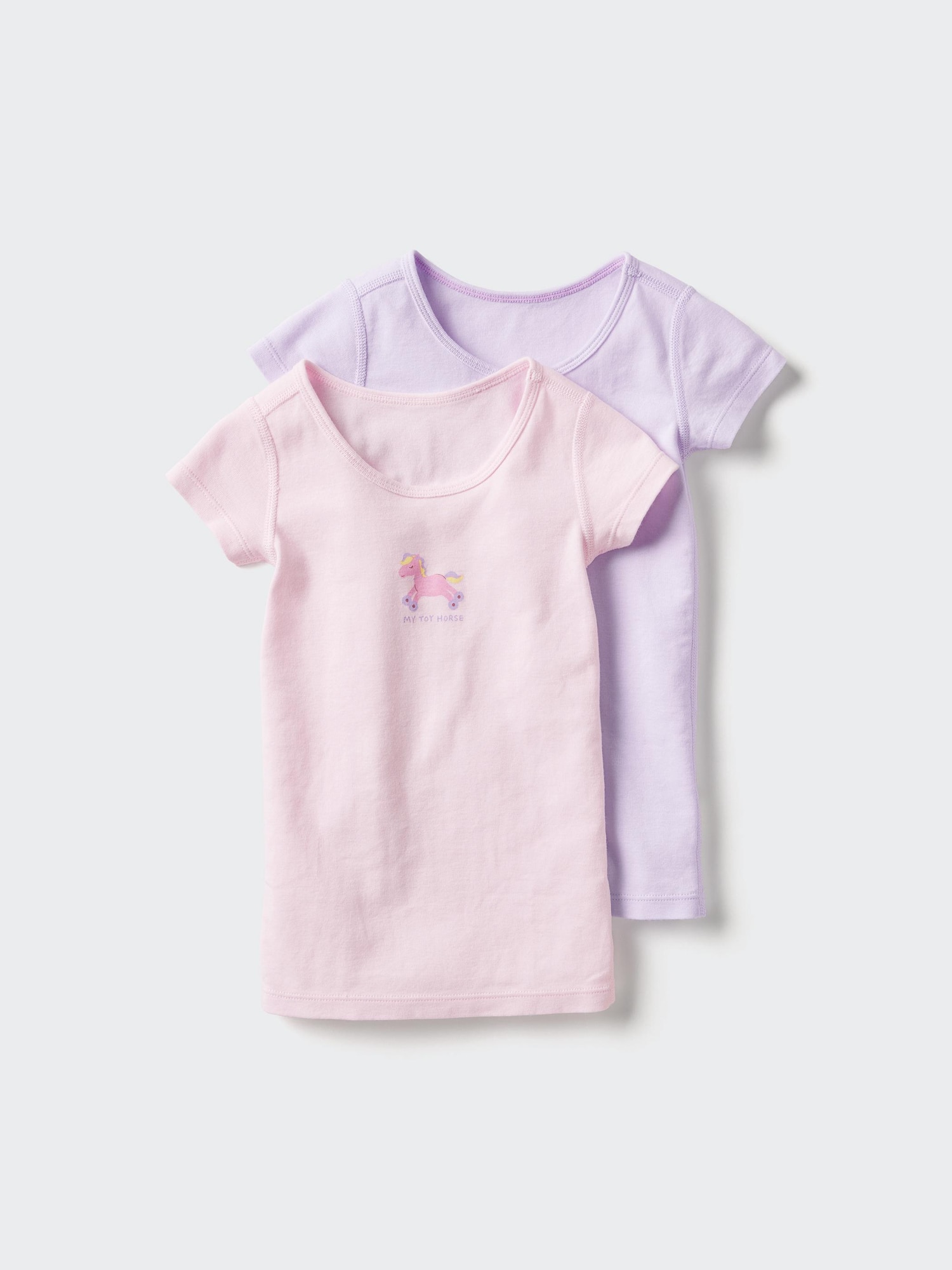 Cotton Ribbed T-Shirt (2 Pack, Printed)