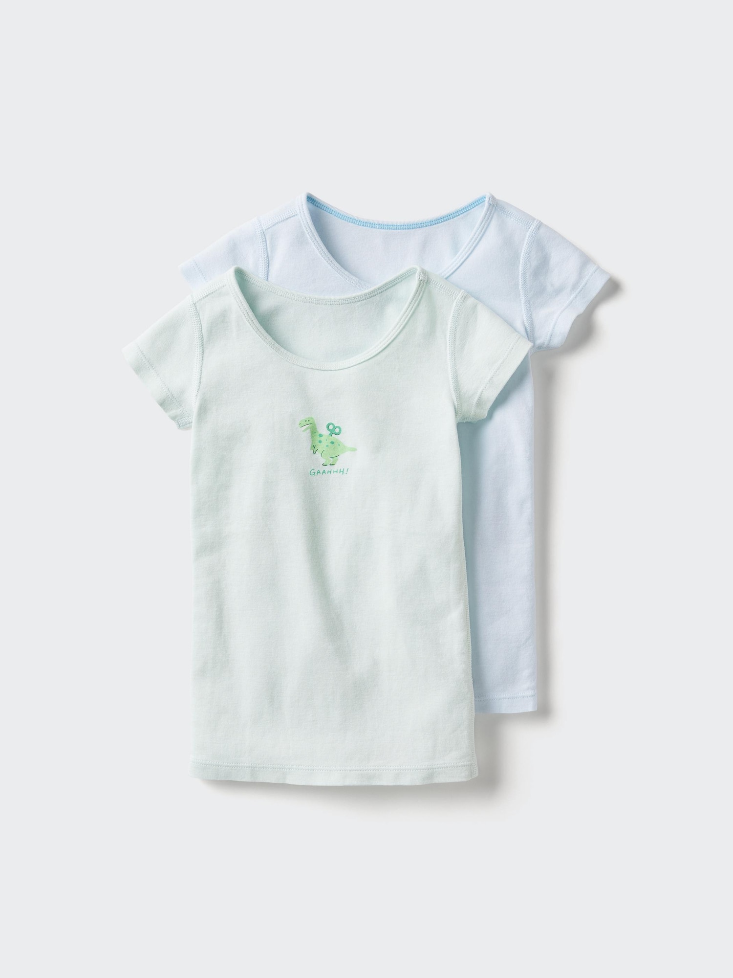 Cotton Ribbed T-Shirt (2 Pack, Printed)