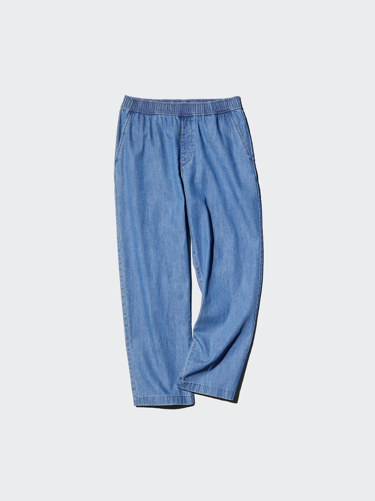Cotton Relaxed Ankle Pants | Denim