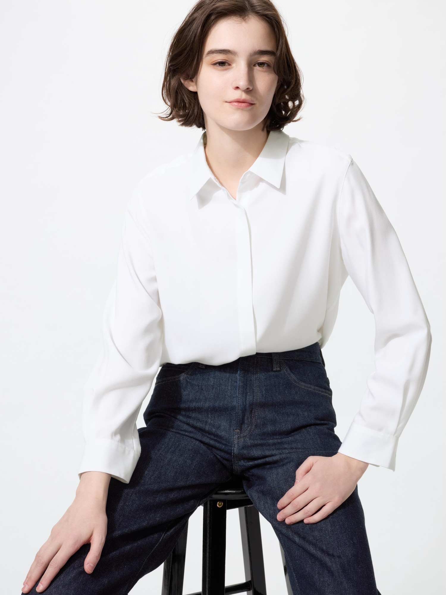 Chemise Femme en Viscose Blanc Medium