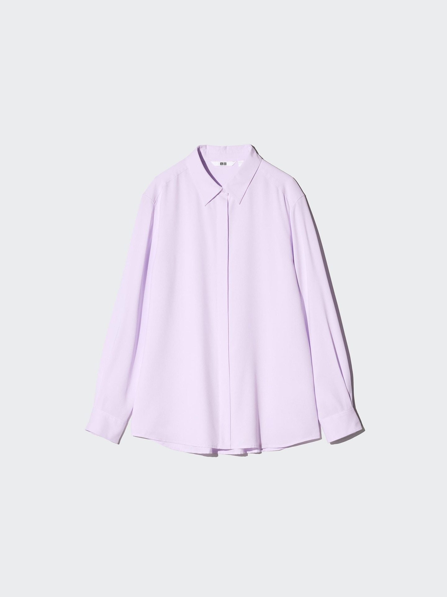 Женская блуза Uniqlo из вискозы, цвет: Чёрный — фото 3