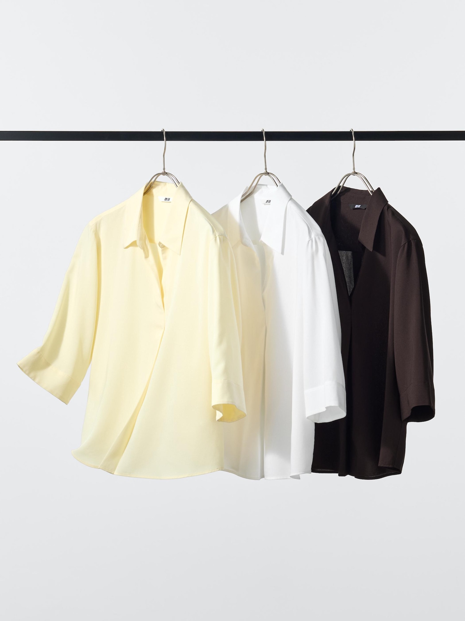 Rayon Skipper Collar Blouse | 3/4 Sleeve | UNIQLO US