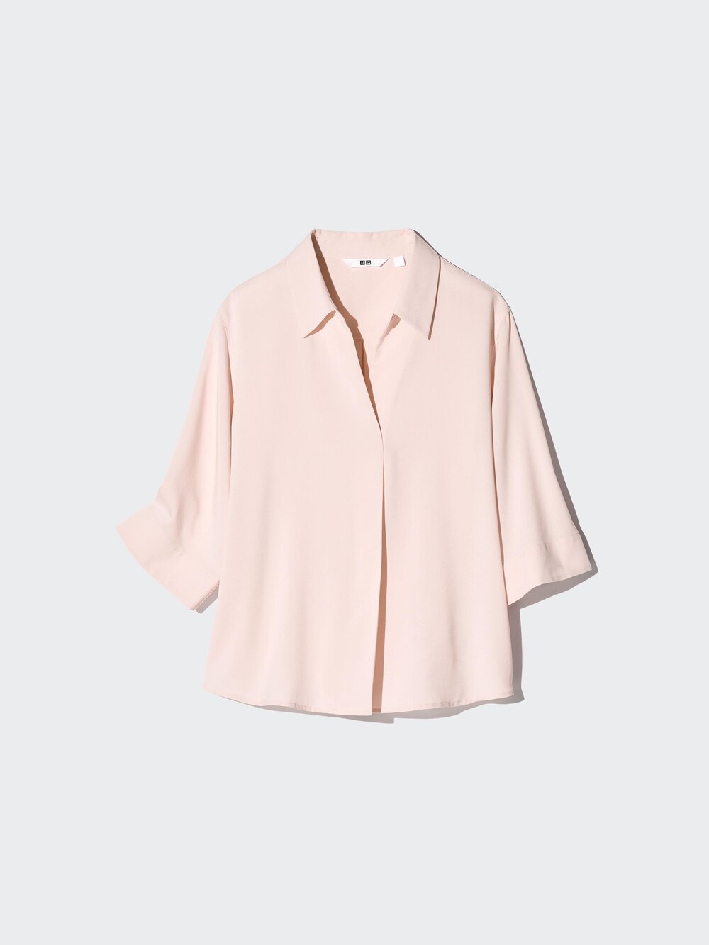 Uniqlo Rayon Skipper Collar Blouse | 3/4 Sleeve — фото 4