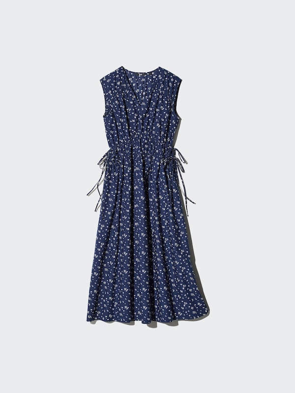 Cotton Gathered Dress | Printed