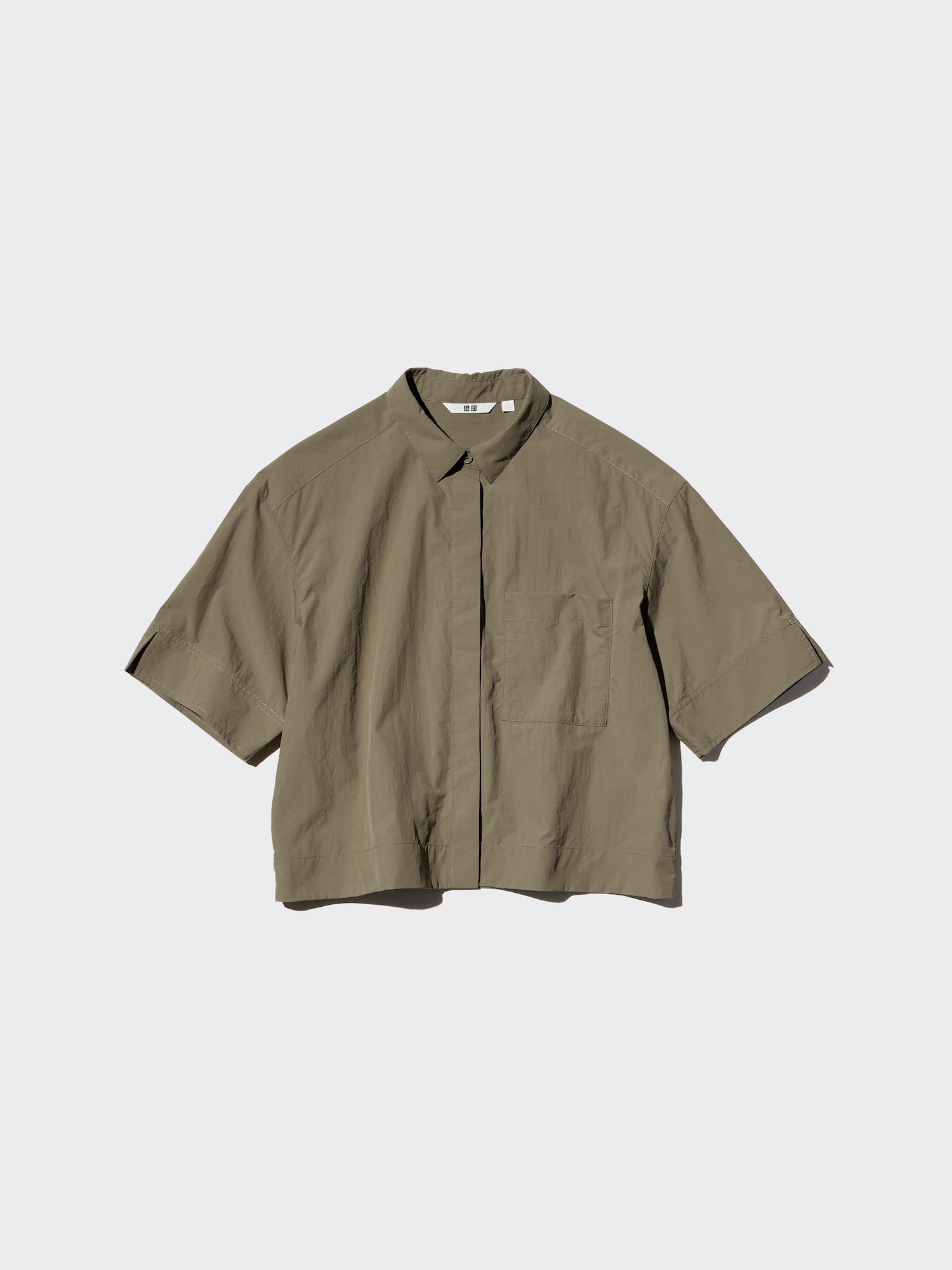 Women's Nylon Boxy Short Shirt (Half Sleeve) | UNIQLO IT