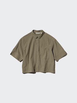 Nylon Boxy Short Shirt (Half Sleeve)