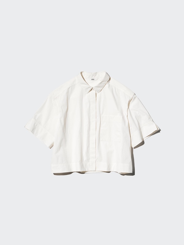 Nylon Boxy Short Shirt | Half Sleeve