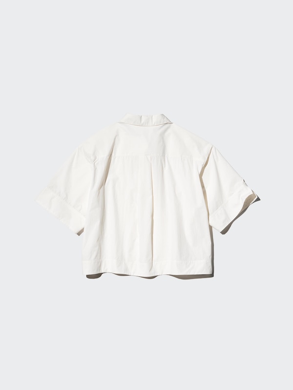 Nylon Boxy Short Shirt | Half Sleeve