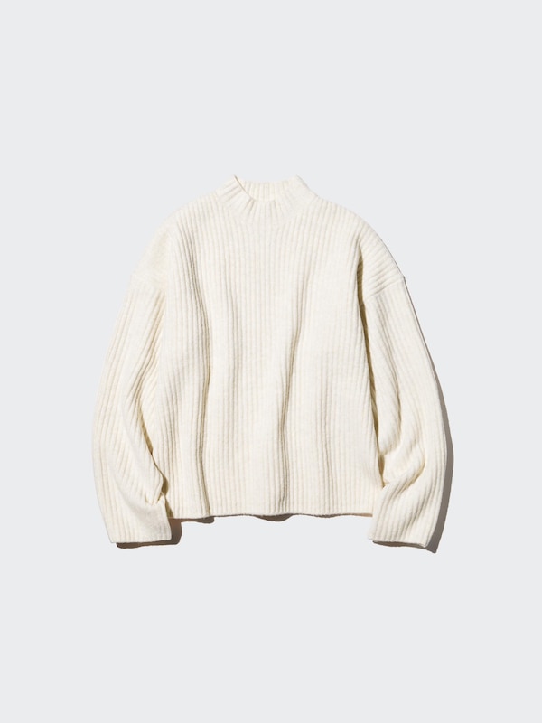 Souffle Yarn Mock Neck Sweater