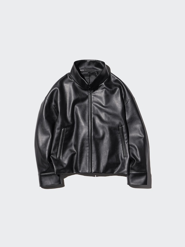 Coated Oversized Blouson | Faux Leather