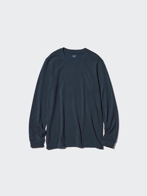HEATTECH Extra Warm Cotton Crew Neck T-Shirt (Long Sleeve)