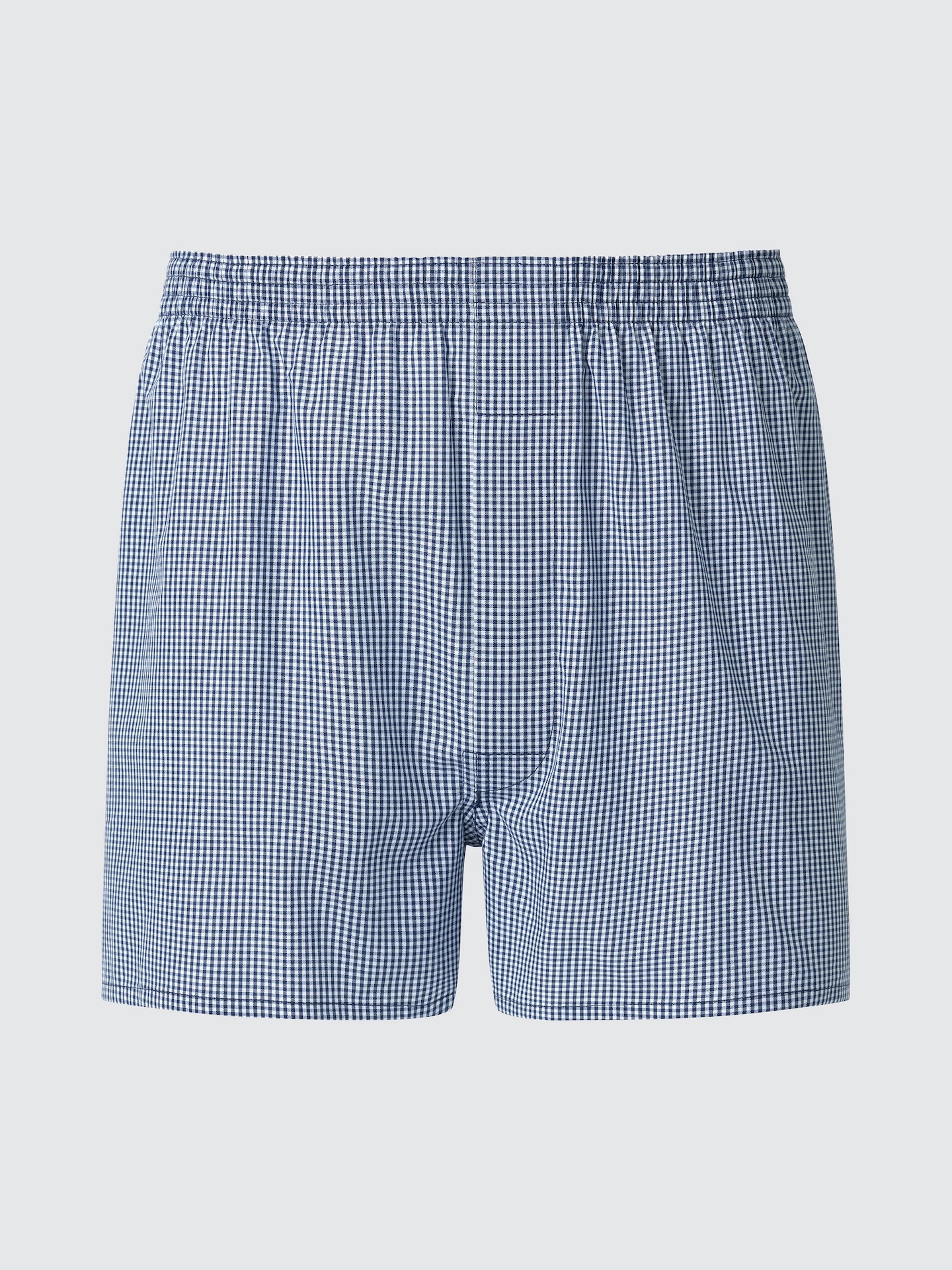 Мужские тканые трусы-боксеры Uniqlo, в клетку, цвет: Синий — фото 1