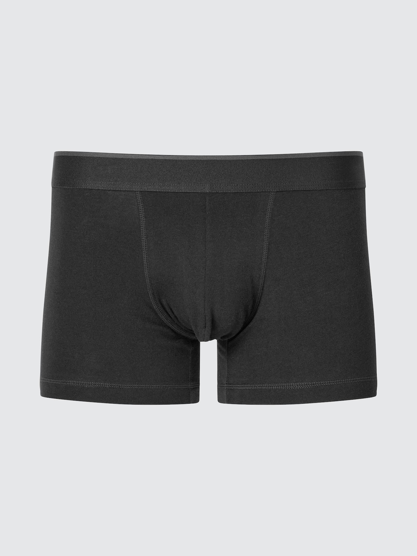 Трусы-боксеры для мужчин, низкая посадка, хлопок — Uniqlo, цвет: Чёрный — фото 1