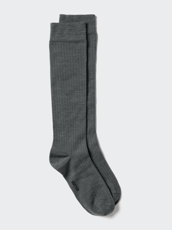 HEATTECH Wide Ribbed Knee High Socks
