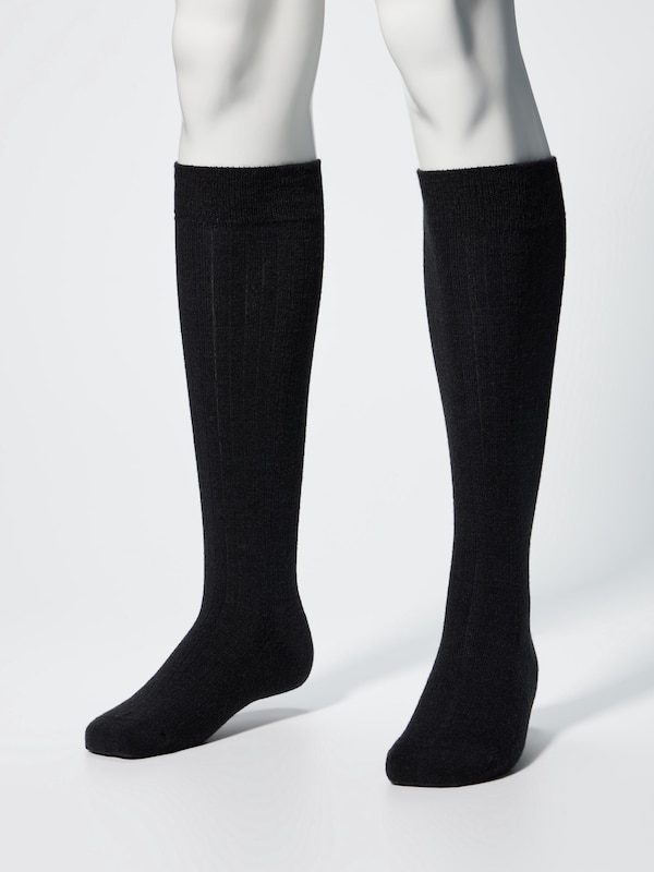HEATTECH Wide Ribbed Knee High Socks