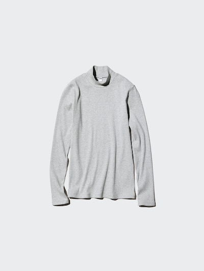 Ribbed High Neck T-Shirt