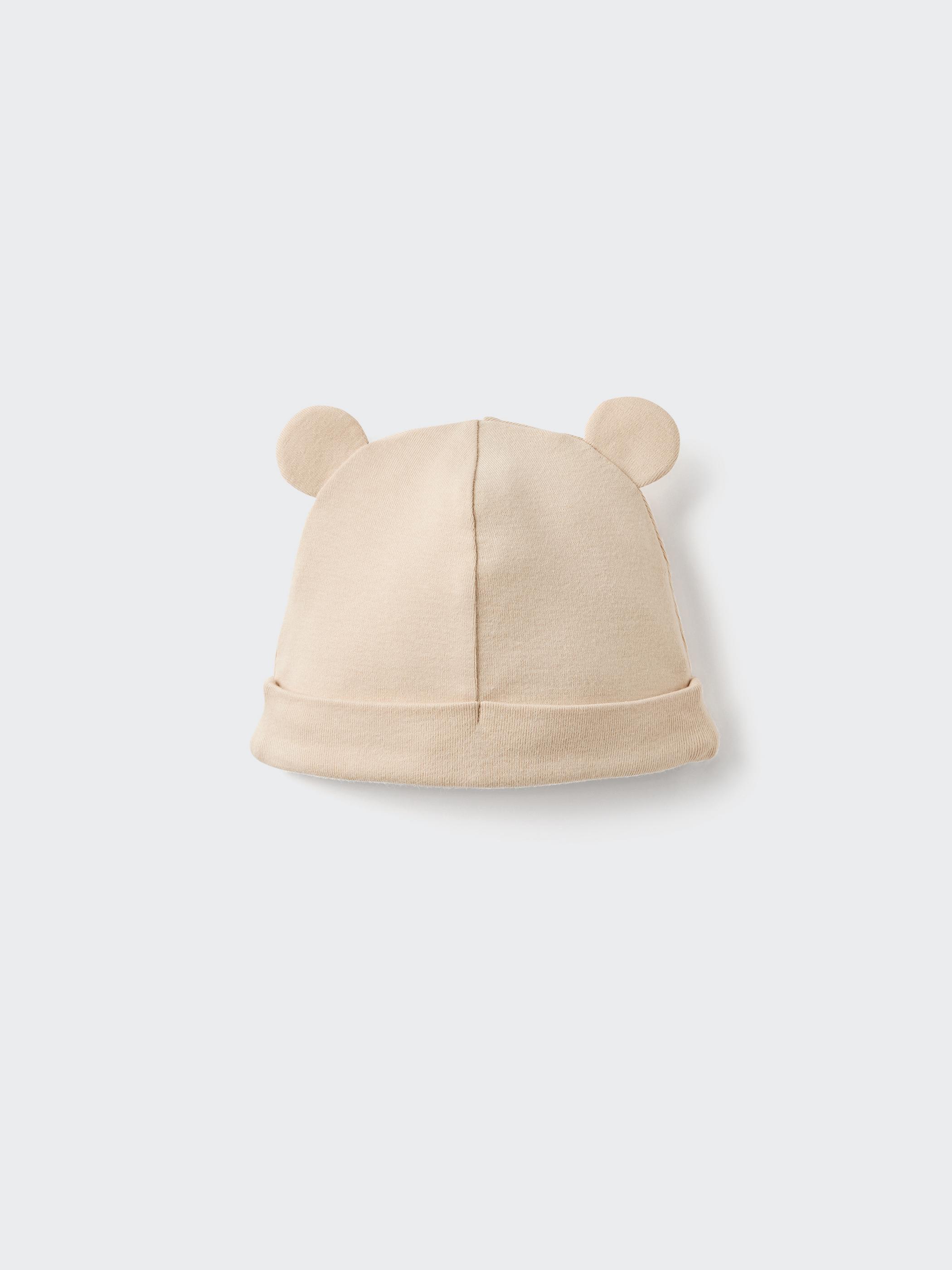 Bonnet Bébé à Oreilles D'Ours En Volume VERTBAUDET – Maille Douce – Naissance Et Petit Modèle – 49% Viscose, 30% Polyester