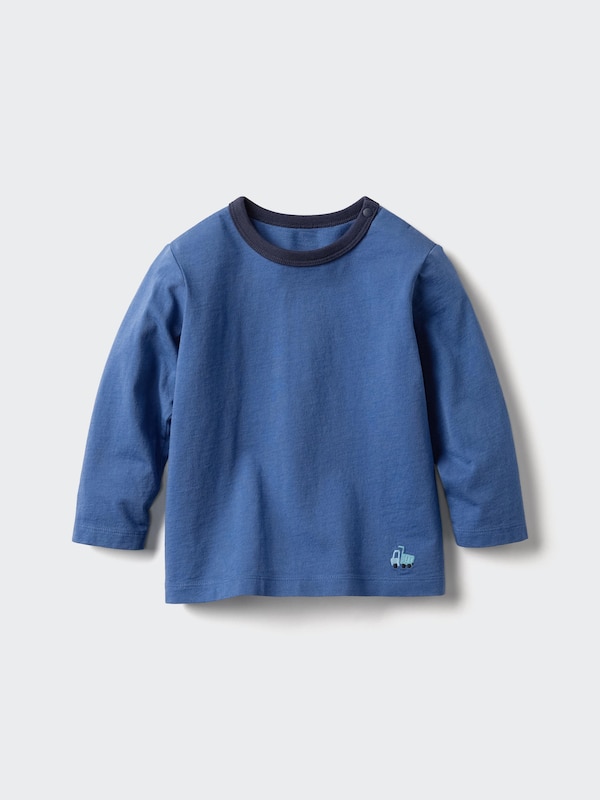 Baby Car Embroidered T-Shirt | Long Sleeve