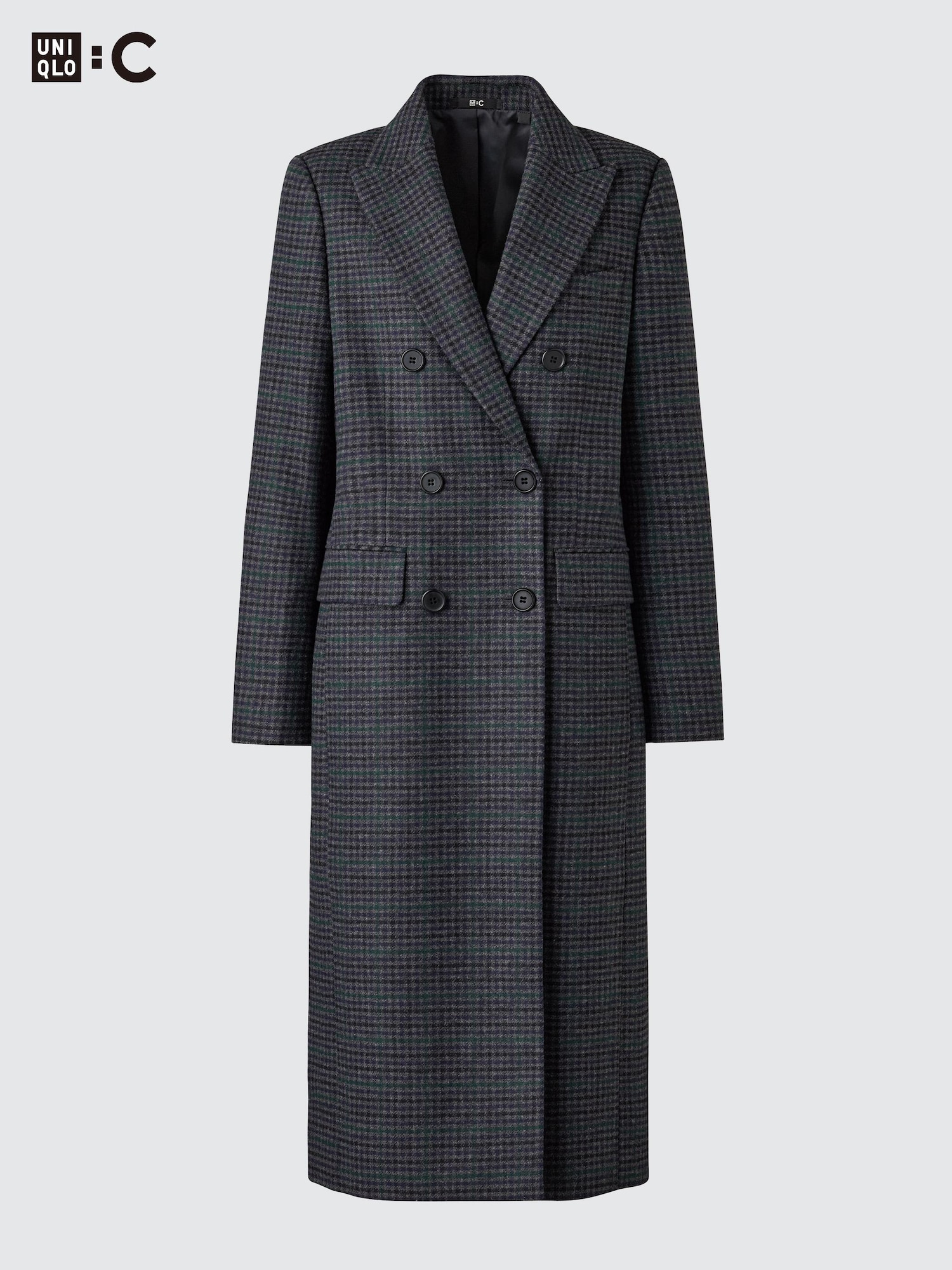 ジャケット・アウター DOUBLE FACE CHECK DOUBLE BREASTED COAT Double Breasted Long Coat | Checked | UNIQLO US