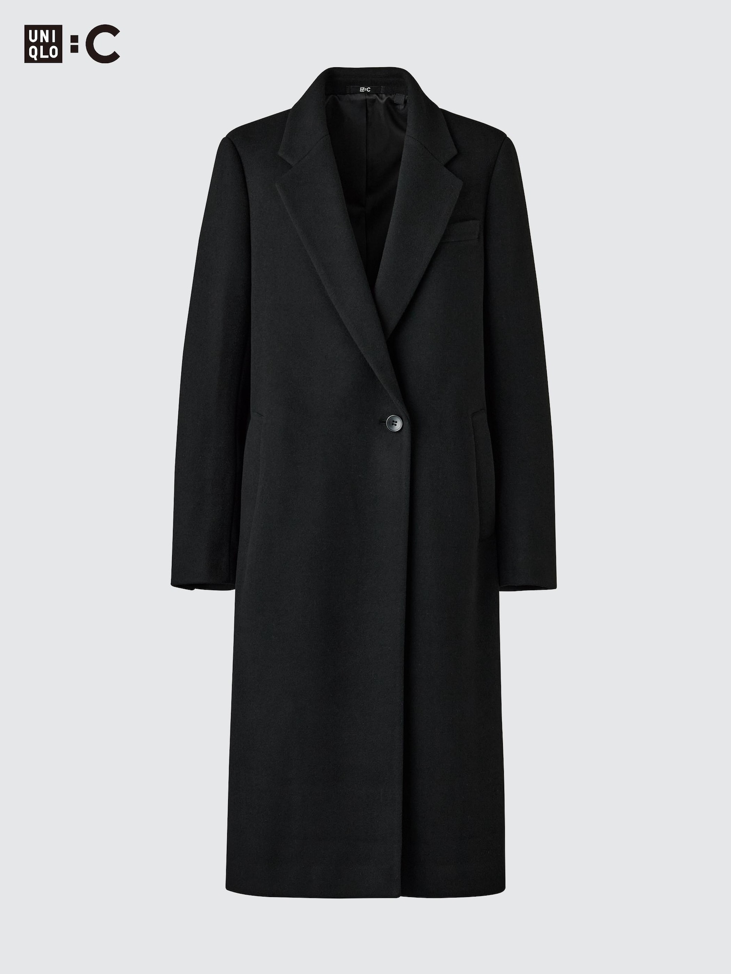希少3XL 完売品 UNIQLO:C チェスターコート マキシ丈 ロングコート黒 goods_09_479666_3x4.jpg
