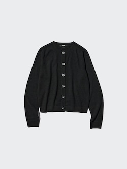 100% Cashmere Crew Neck Short Cardigan