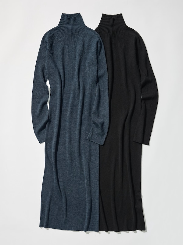 Women's 3D Knit Merino Blend Dress | UNIQLO US Women's 3D Knit Merino Blend Dress | UNIQLO US