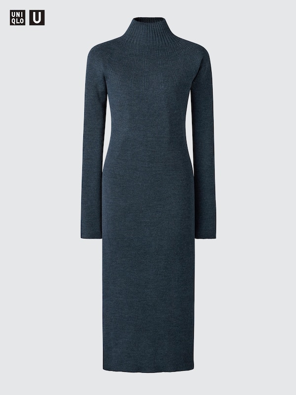 3D Knit Merino Blend Dress