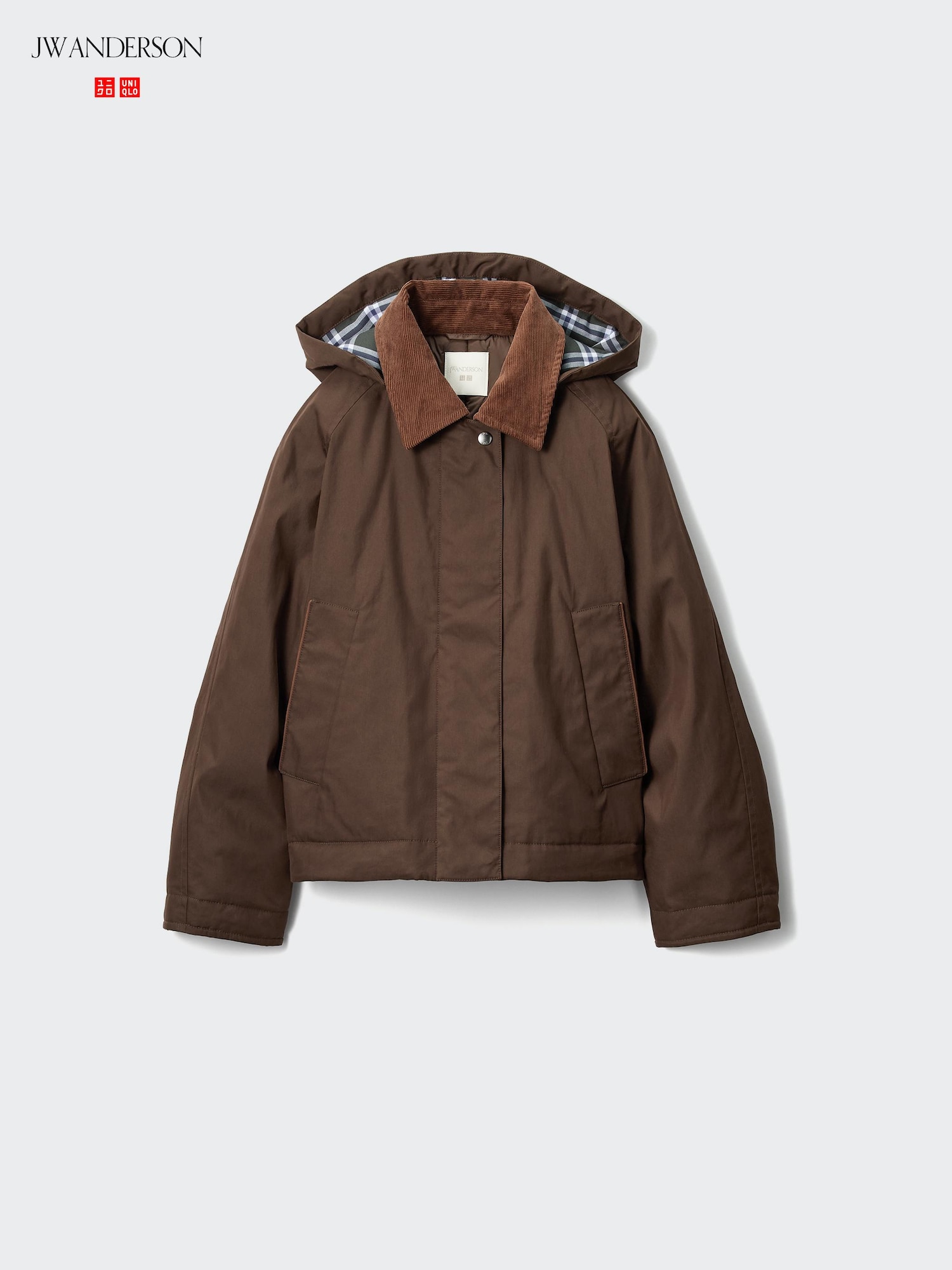 【新品タグ付】UNIQLO C コットンショートブルゾン ダークブラウン XS 新品タグ付】UNIQLO C コットンショートブルゾン ダークブラウン
