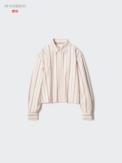 Oxford Boxy Cropped Shirt | Striped