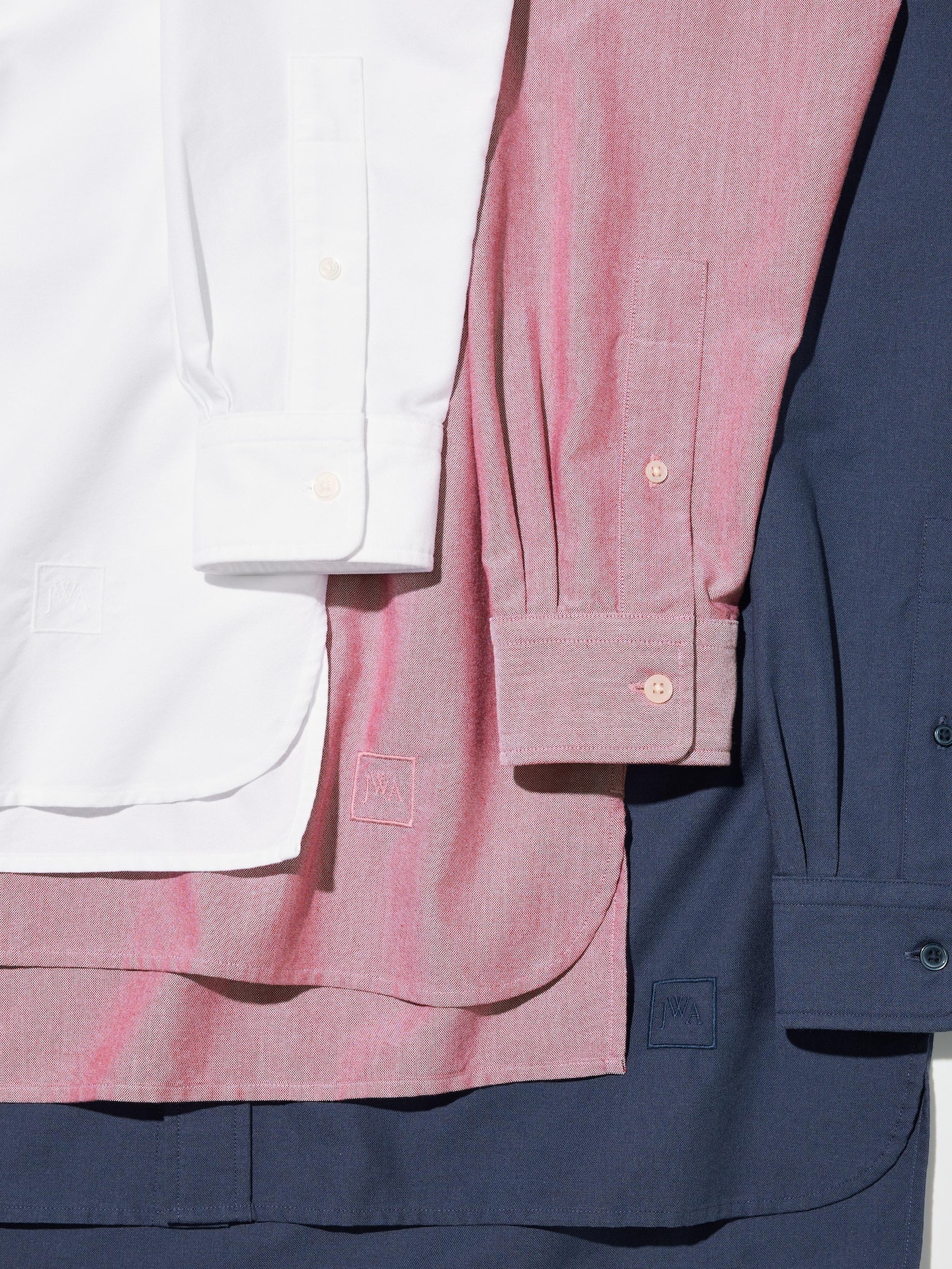 Мужская рубашка Uniqlo Oxford оверсайз, цвет: Белый — фото 2