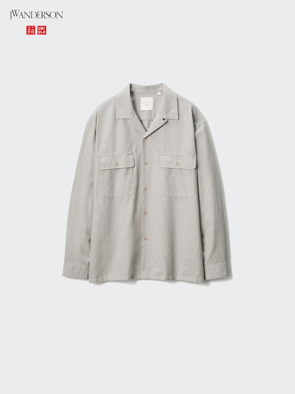 Brushed Cotton Long Sleeve Oversized Shirt