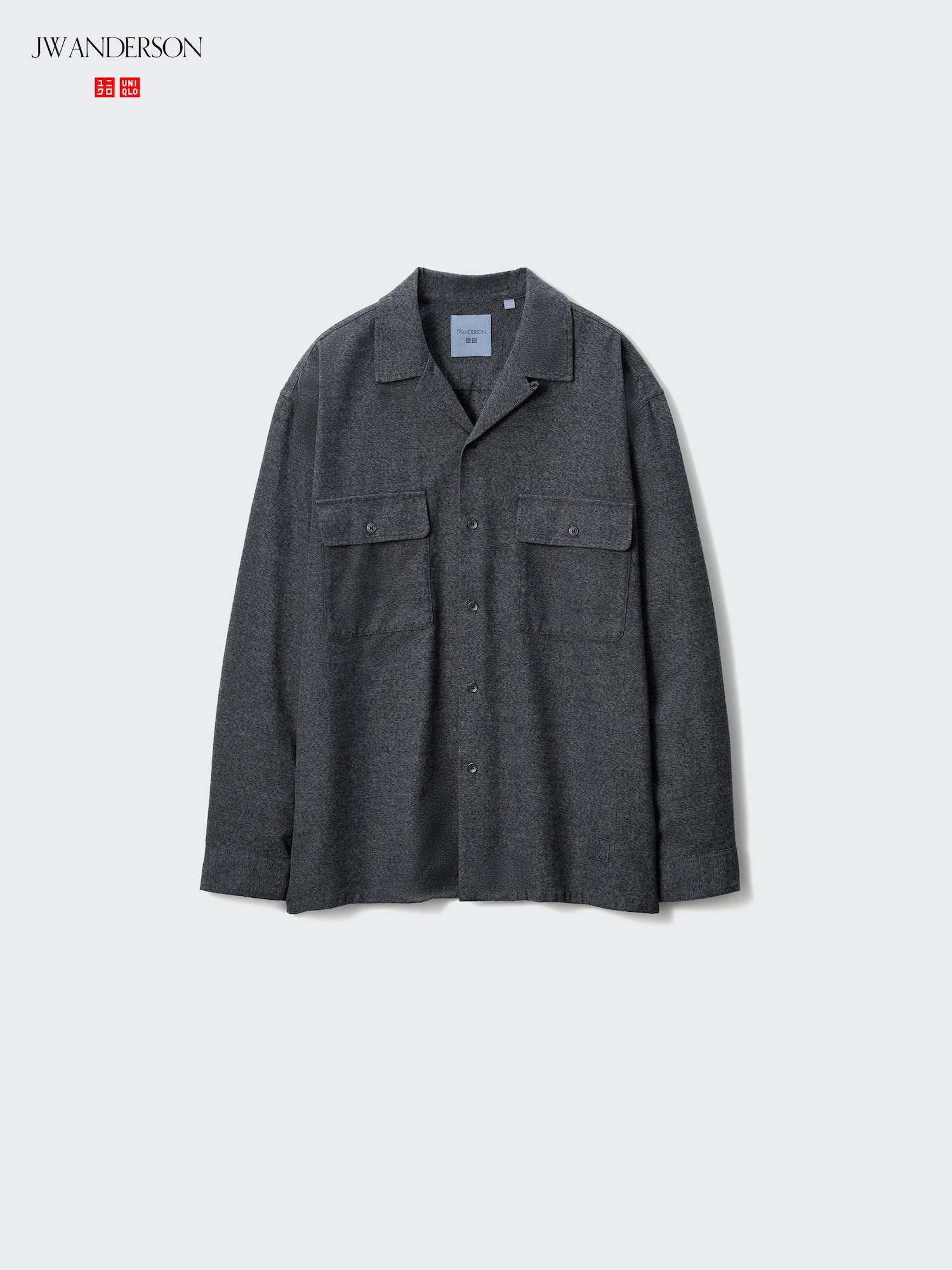 Men's Brushed Cotton Open Collar Oversized Shirt | UNIQLO CA