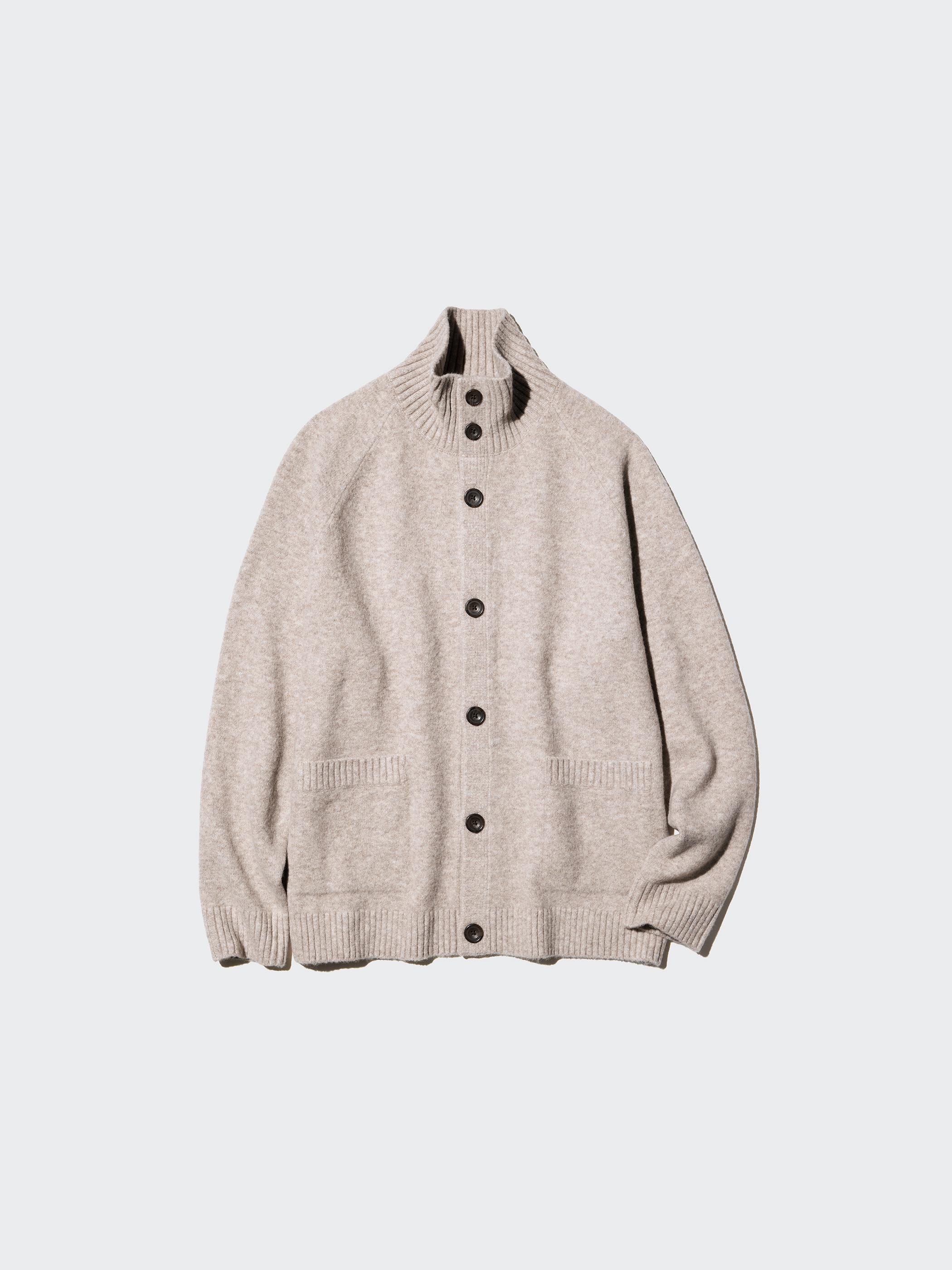 Maglia Uomo Manica Lunga Con Bottoni Colletto Polo Cardigan M