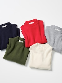 Lambswool Mock Neck Sweater