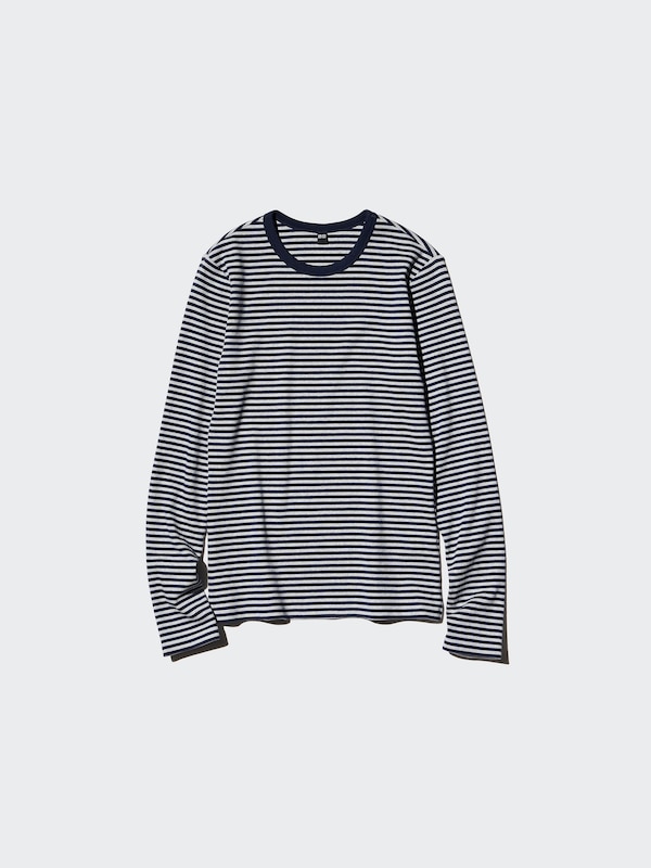 Soft Ribbed T-Shirt | Long Sleeve | Striped